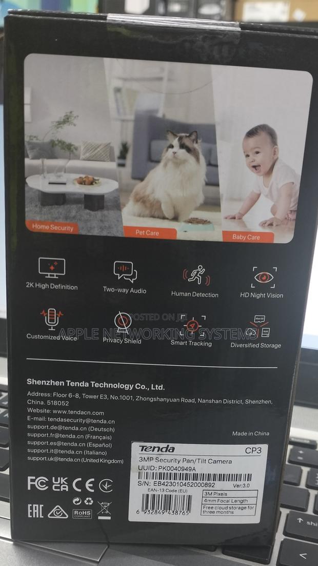Tenda Cp3 – 3mp Smart Indoor Security Camera - thumbnail 3