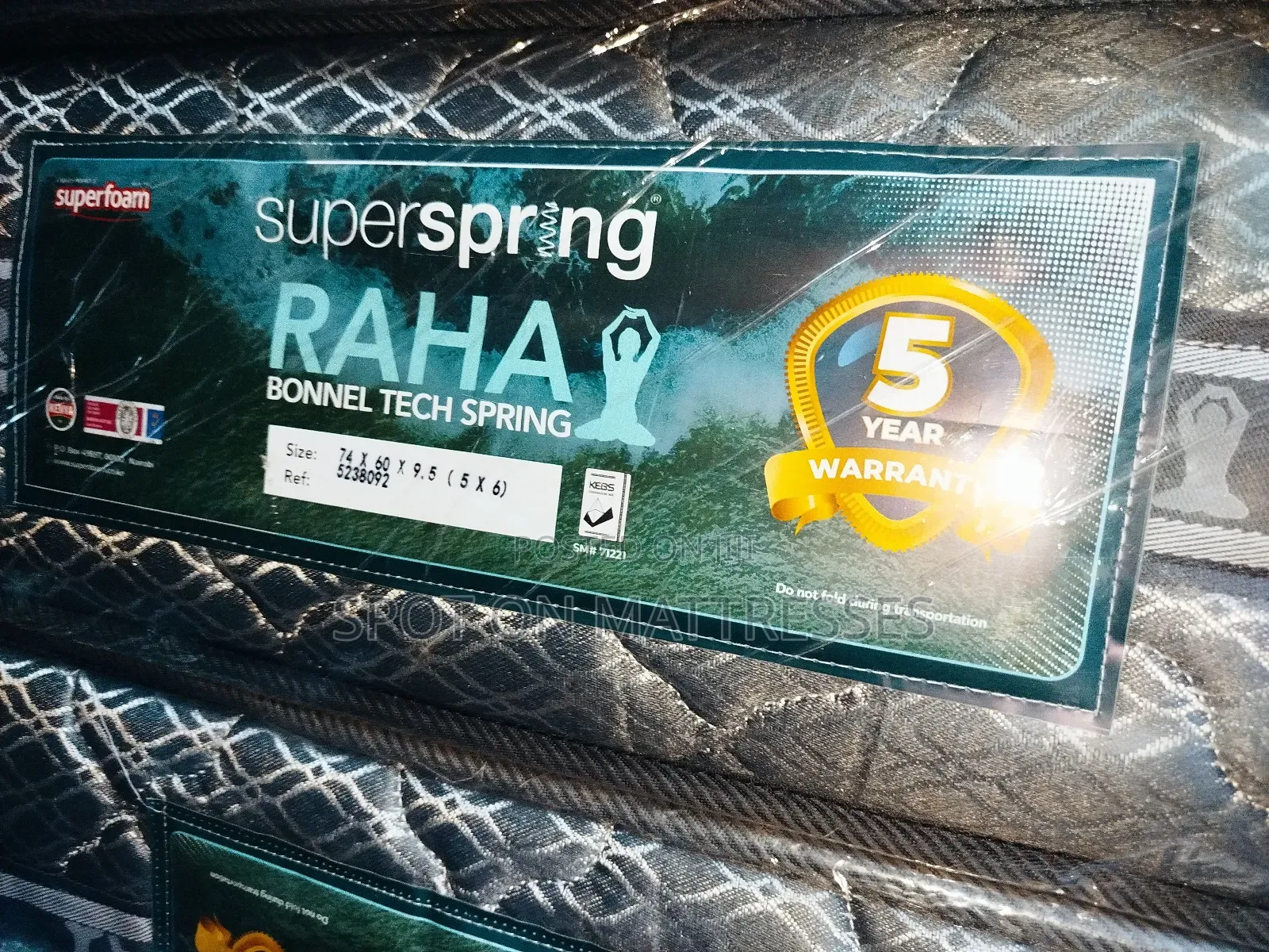 Super Spring Raha 5by6 10inch Superfoam Brand + Free Delivery.