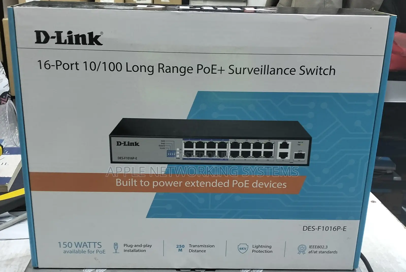 16-Port Poe + Surveillance D-Link Switch