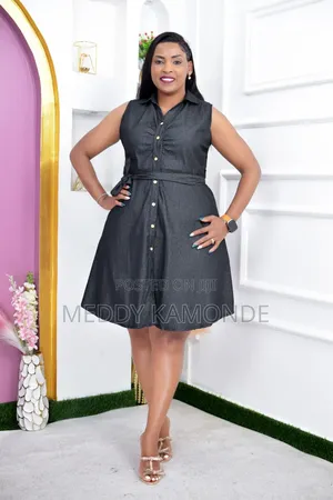 Classy Blue Black Denim Dresses