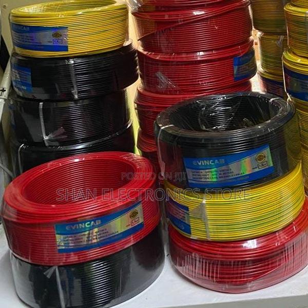 Evin Stable 1.5mm 90m Metres Single Core Electrical Wiring Cable-Red - main view