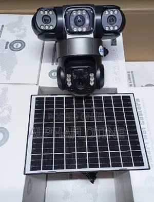 PTZ Sim Card Solar Camera Tripple Lens 4g Outdoor