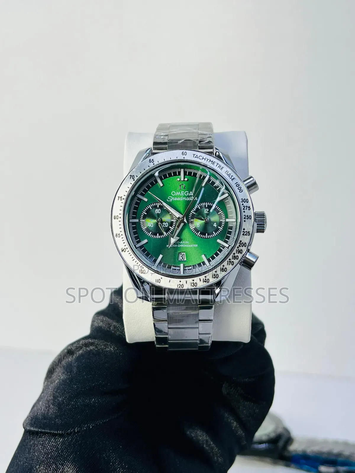 Classic Omega Speedmaster Watch With Stainless Steel.