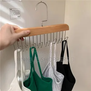 Multi Hook Underwear or Bag Hanger* *Wooden Plank 8 Hook Hanger