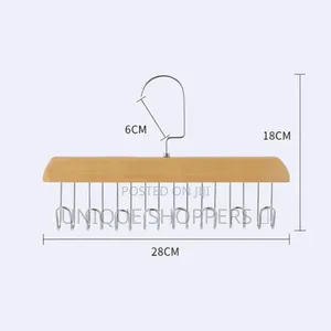 Multi Hook Underwear or Bag Hanger* *Wooden Plank 8 Hook Hanger