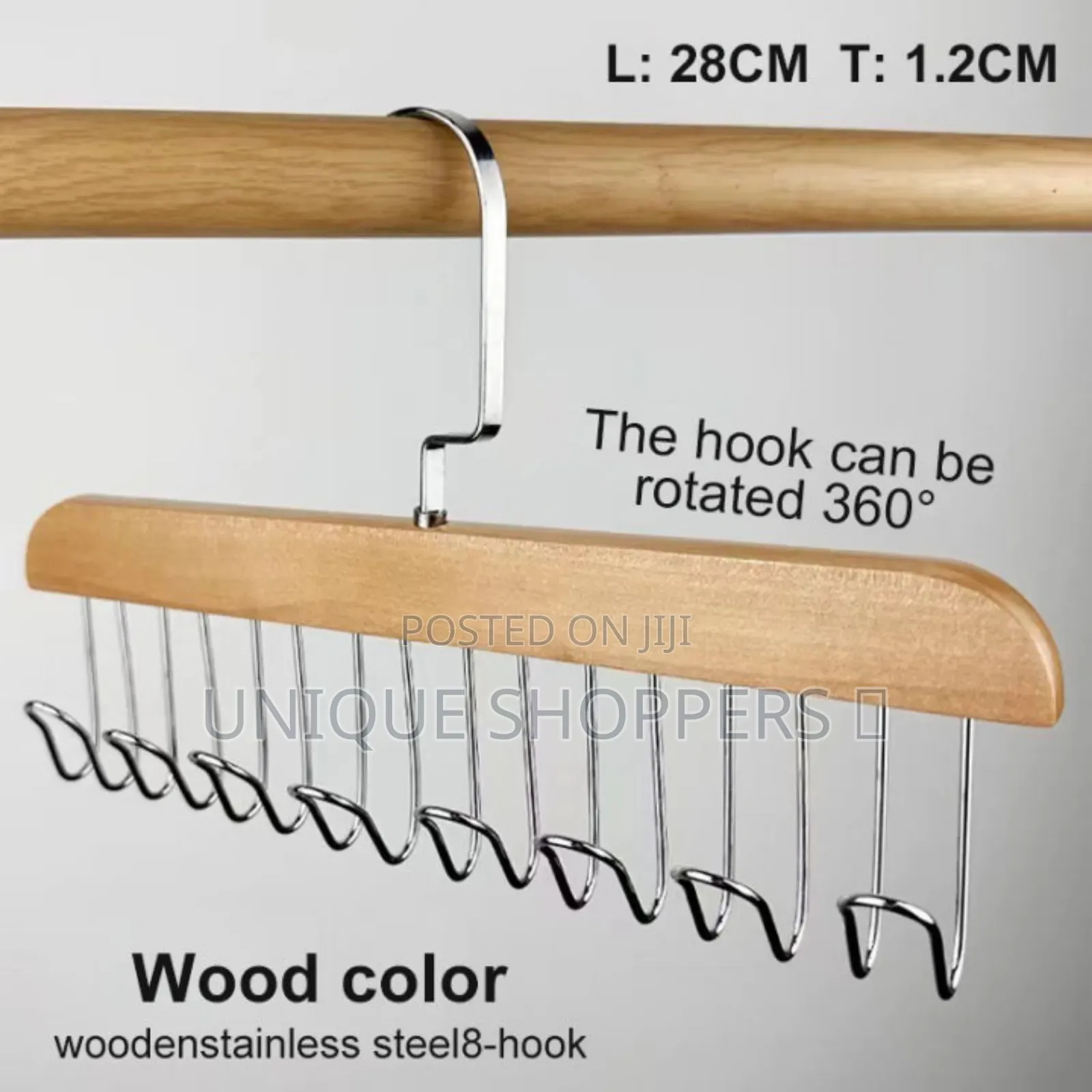 Multi Hook Underwear or Bag Hanger* *Wooden Plank 8 Hook Hanger
