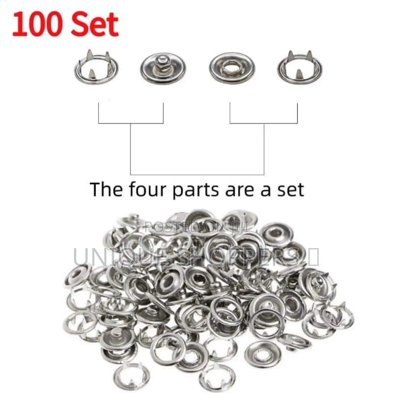 Metallic Snup Button Pliers Set