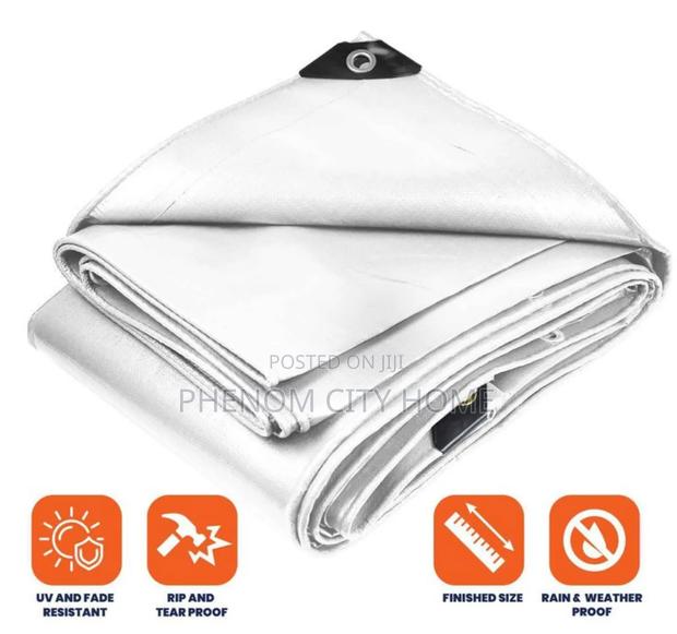 White Quality Tarpaulin Canvas Available - thumbnail 2