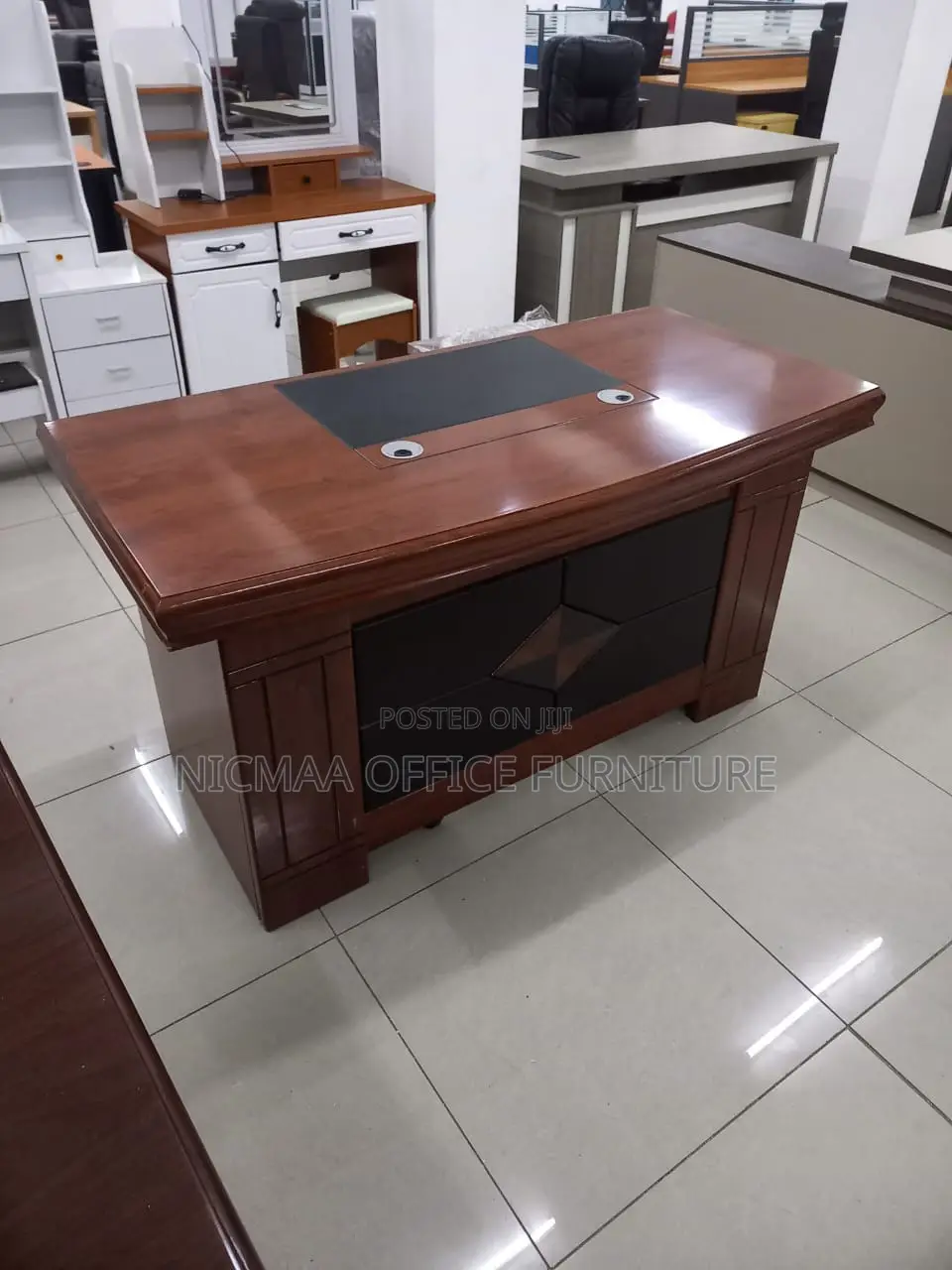 Modern, Spacious Cable-Ready Desk