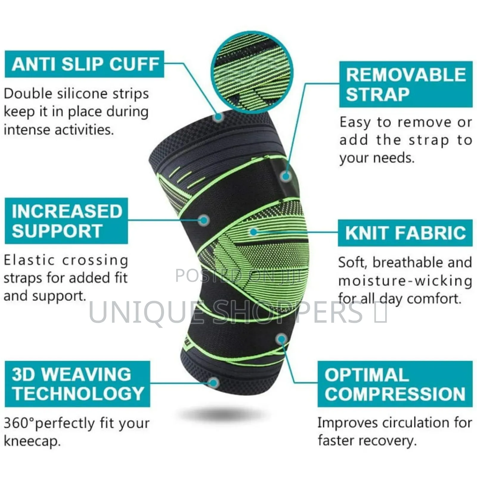 Single Knee Support Compression Sleeve