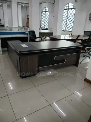 Premium Dark Wood Finish Modern Desk