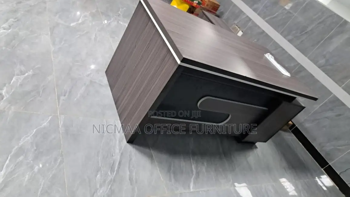 Premium Dark Wood Finish Modern Desk
