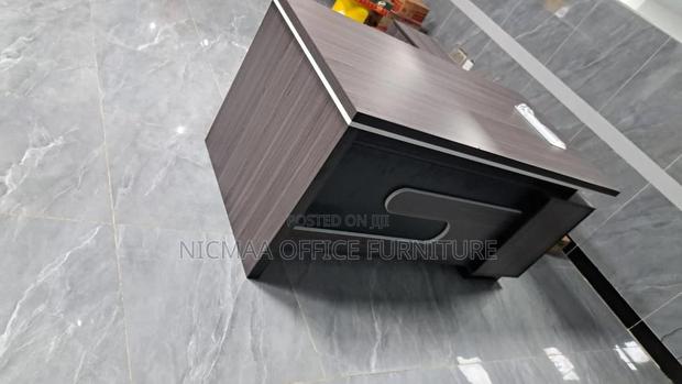 Premium Dark Wood Finish Modern Desk - thumbnail 2