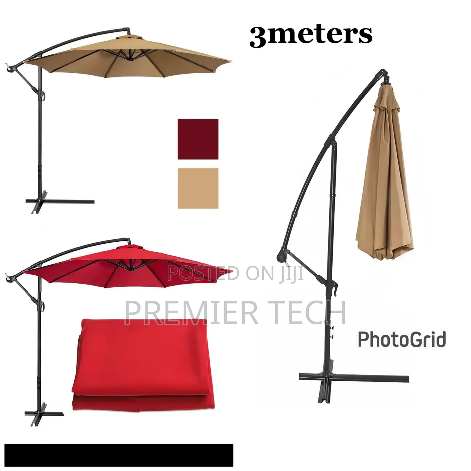 3m Parasol Replaceable Cloth Garden Umbrella
