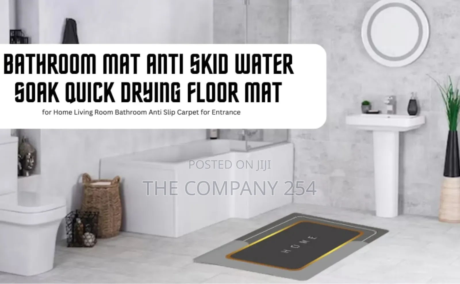 *Anti-slip Diatomaceous Water Soaking Floor Mat For Home Use