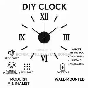 Diy Roman Acrylic Wall Clock Silent Sticker Clock for Home Decor