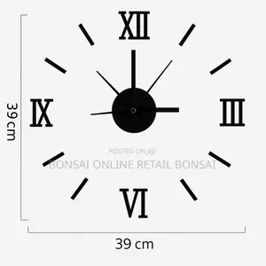 Diy Roman Acrylic Wall Clock Silent Sticker Clock for Home Decor