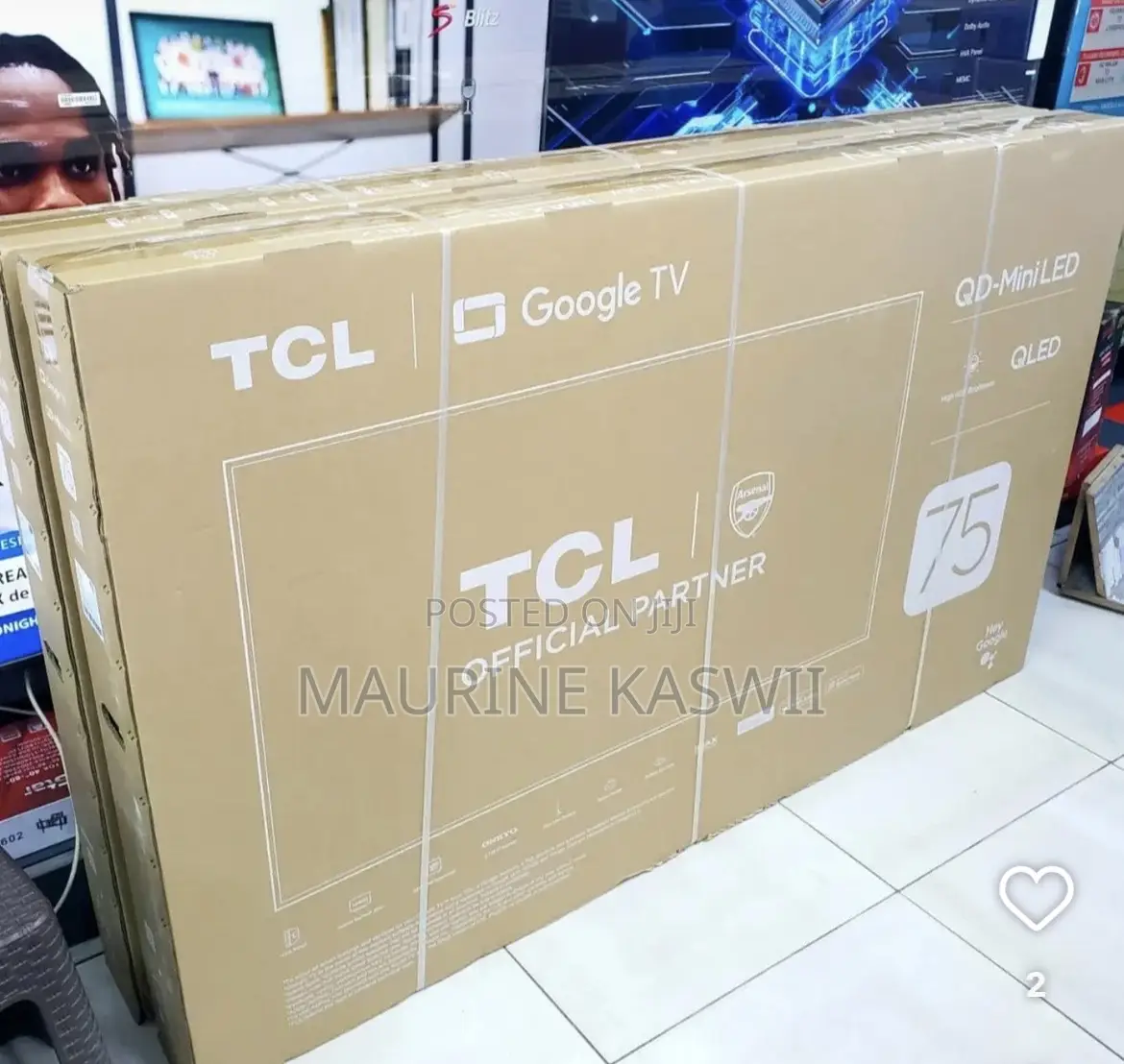 TCL 75′′ 75c6k Premium Qd-Mini Led-2025 Tv