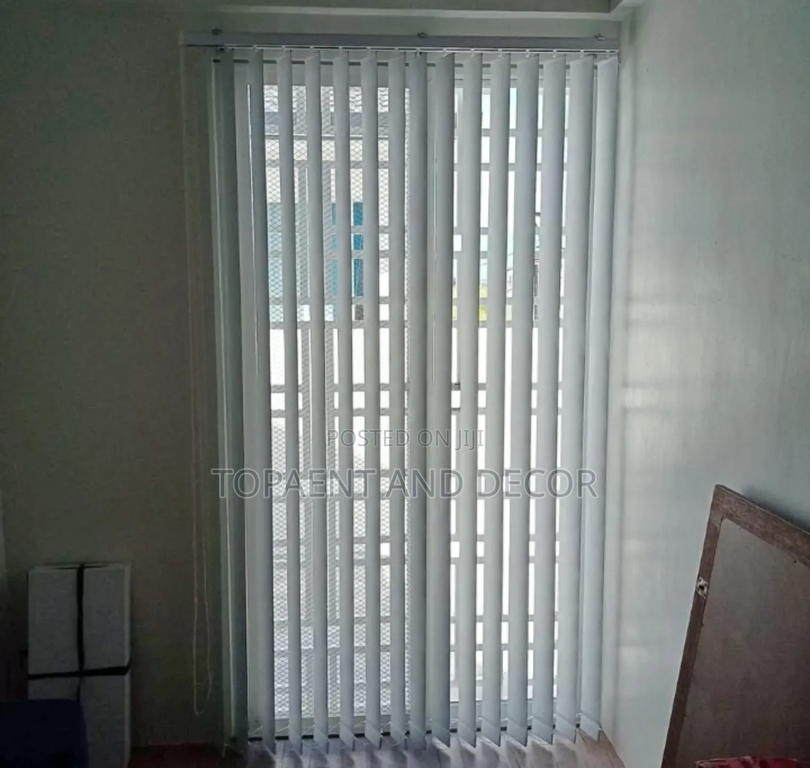 Light Grey Vertical Office Blinds
