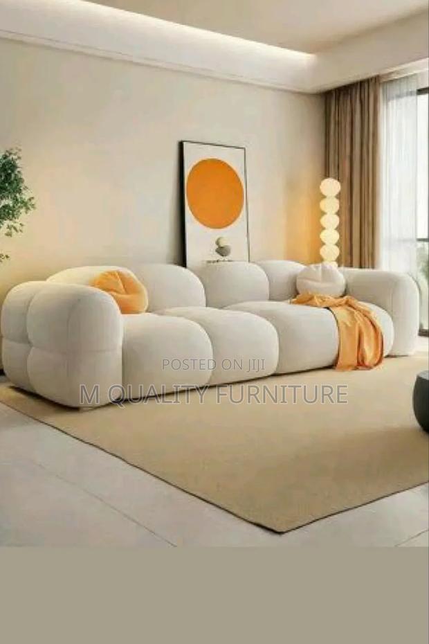 Bubble Cream Luxurious Sofa -3 Seater