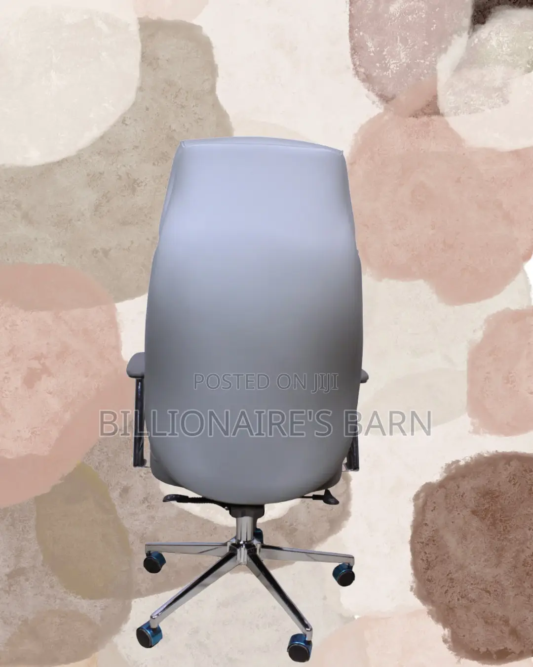 Grey Executive Leather Office Chair (Quiet-Roll) — Fast Seller