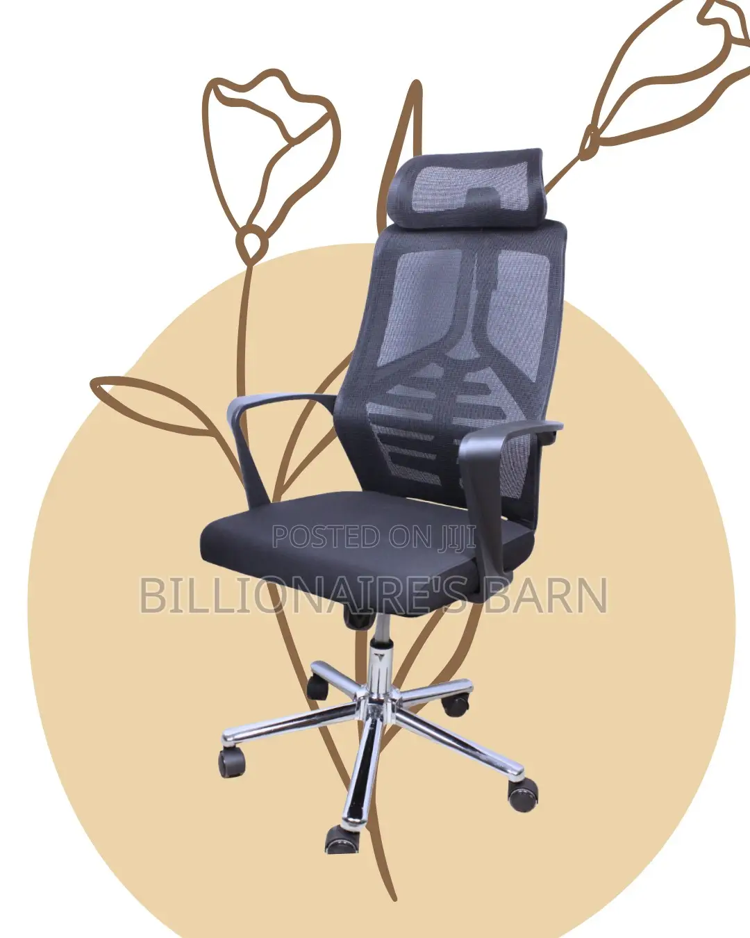 Orthopedic High Back Mesh Office Chair — Back Support for Long Hours