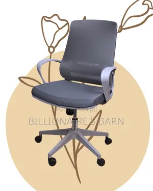 Grey Ergonomic Mesh Office Chair (Quiet-Roll) — Moving Fast