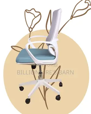 Premium White Ergonomic Mesh Office Chair — Smooth-Rolling Mobility
