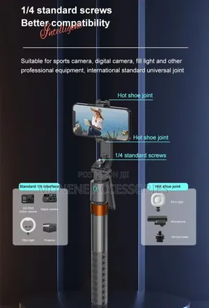 Q13 Ai Face Tracking Seflie Stick Tripod 1.8m Stand With Bt Shutter