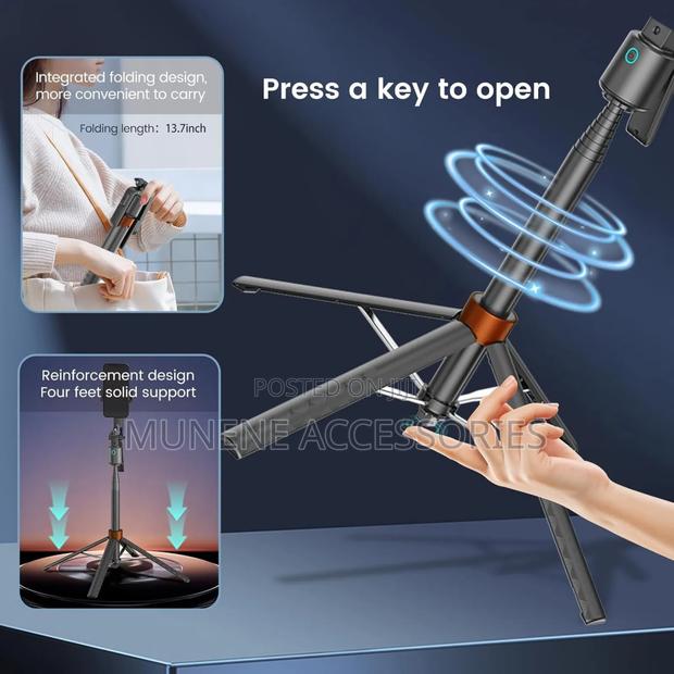 Q13 Ai Face Tracking Seflie Stick Tripod 1.8m Stand With Bt Shutter - thumbnail 5