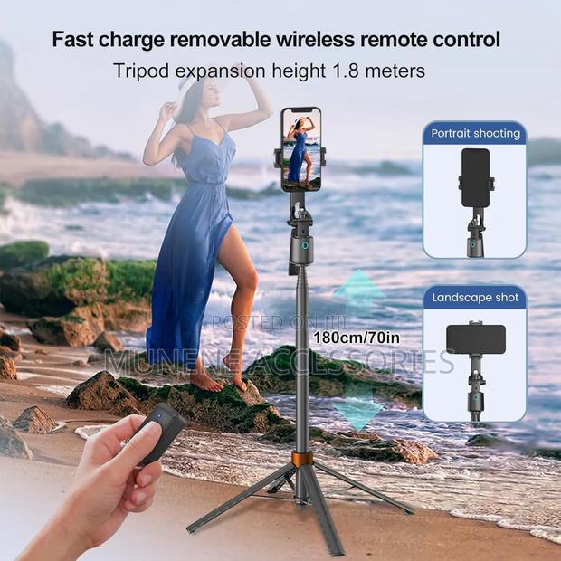 Q13 Ai Face Tracking Seflie Stick Tripod 1.8m Stand With Bt Shutter - thumbnail 7