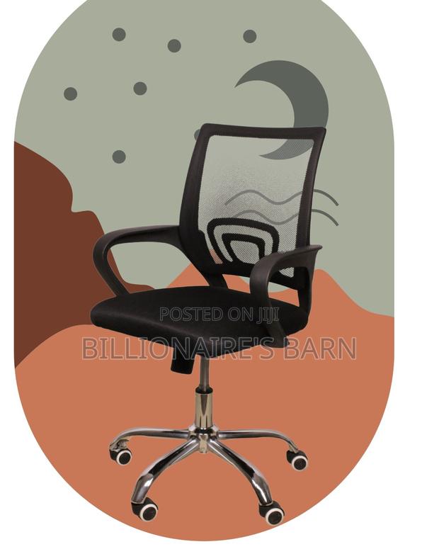 Supportive Secretarial Mesh Office Chair — Boosts Posture Focus - thumbnail 2