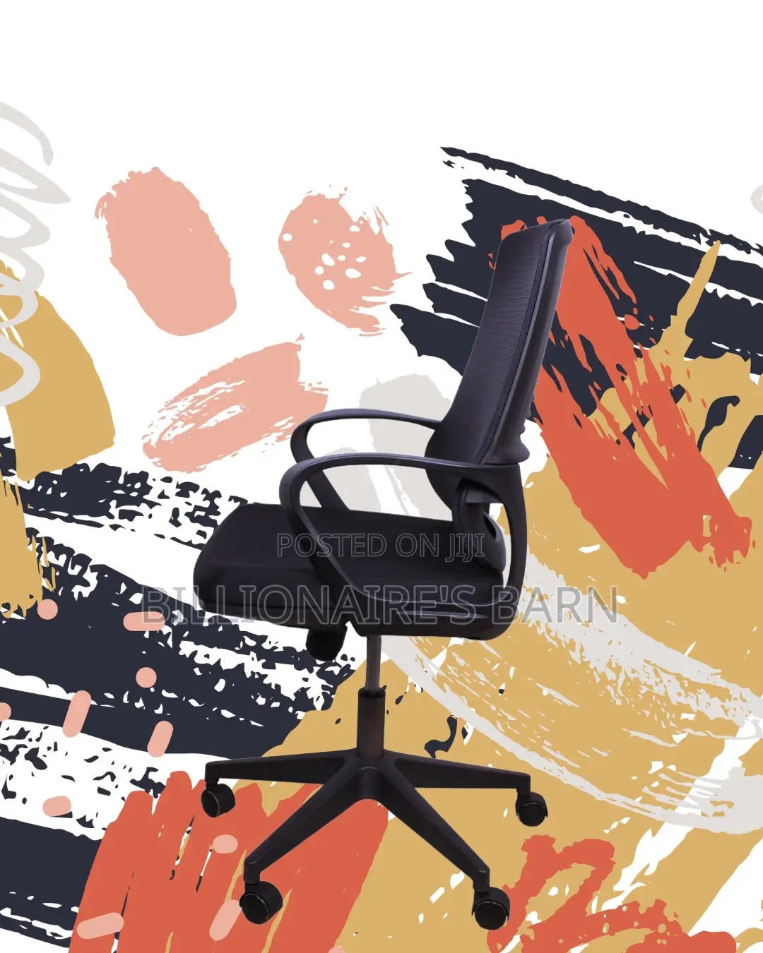Breathable Black Ergonomic Mesh Office Chair | Adjustable Height