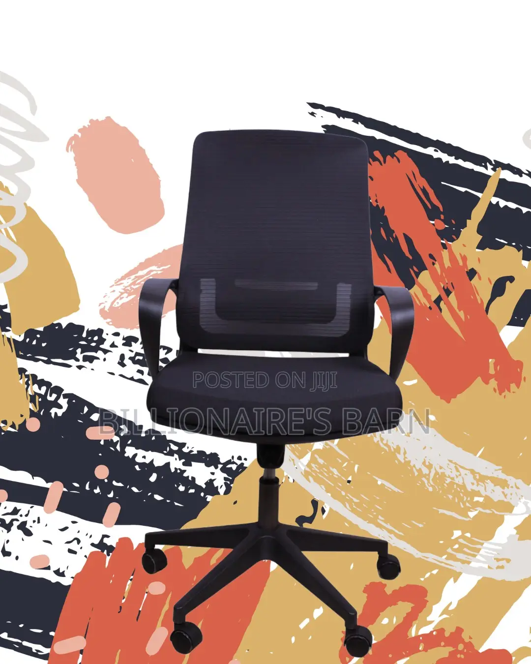 Breathable Black Ergonomic Mesh Office Chair | Adjustable Height