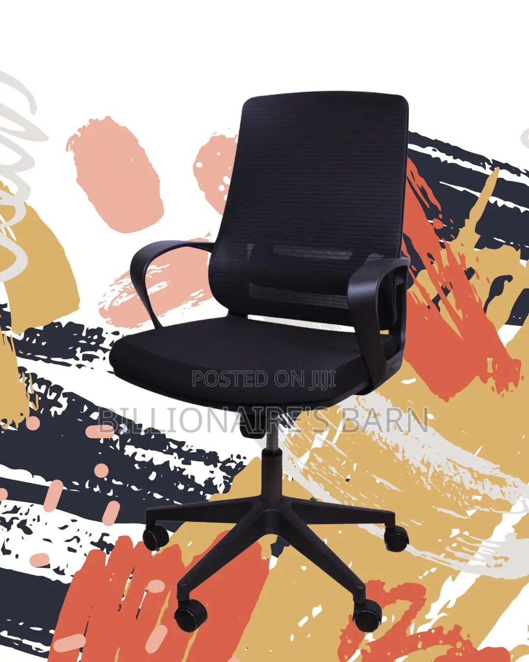 Breathable Black Ergonomic Mesh Office Chair | Adjustable Height