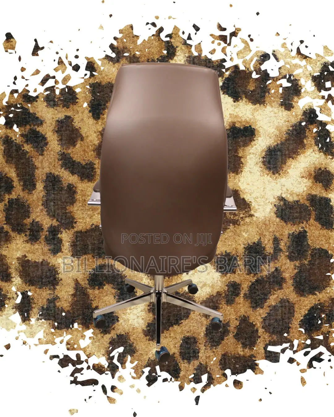 Brown Executive Leather Office Chair (Quiet-Roll) — Restocked!