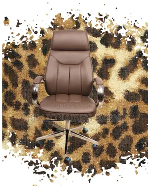 Brown Executive Leather Office Chair (Quiet-Roll) — Restocked!