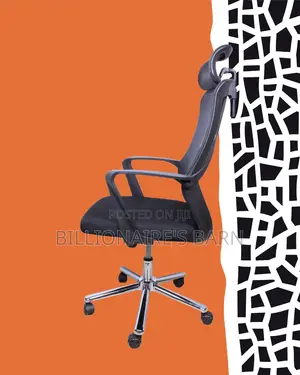Quiet-roll High Back Mesh Office Chair — Relieves Lower Back Pressure