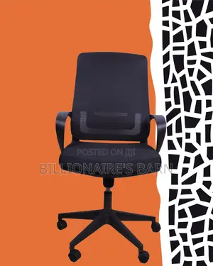 Modern Black Ergonomic Mesh Office Chair — Easy to Clean