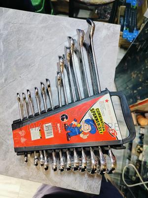 Chrome Vanadium 12pc Combined Spanner Set - thumbnail 2