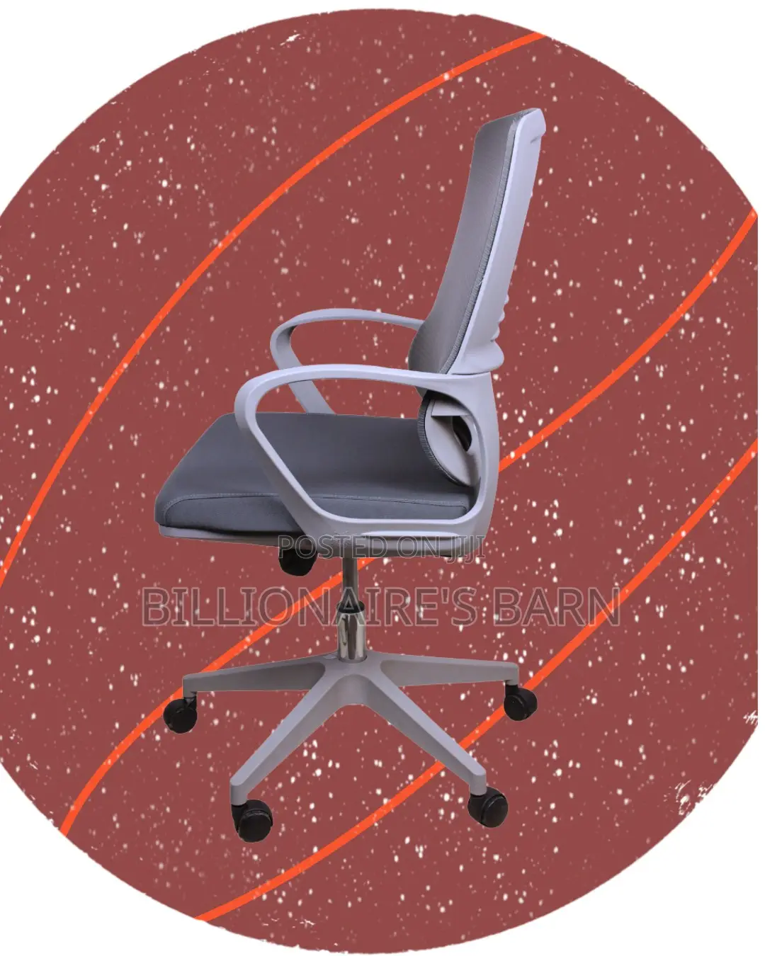 Grey Ergonomic Mesh Office Chair (High-Back) — Moving Fast