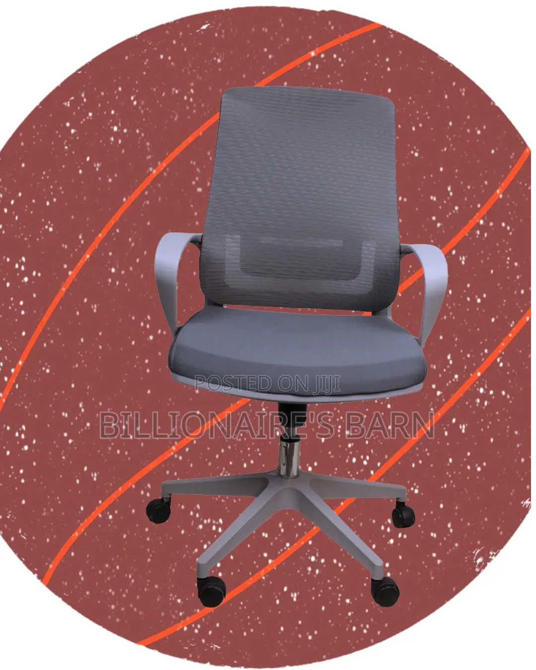 Grey Ergonomic Mesh Office Chair (High-Back) — Moving Fast