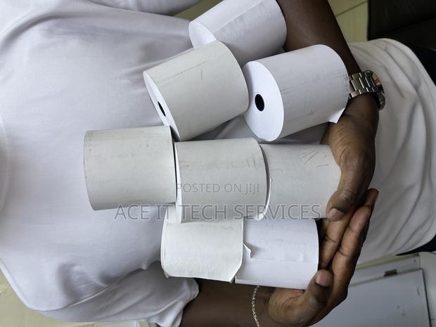 Extra-Length 79x80mm Thermal Receipt Roll – Durable Clear