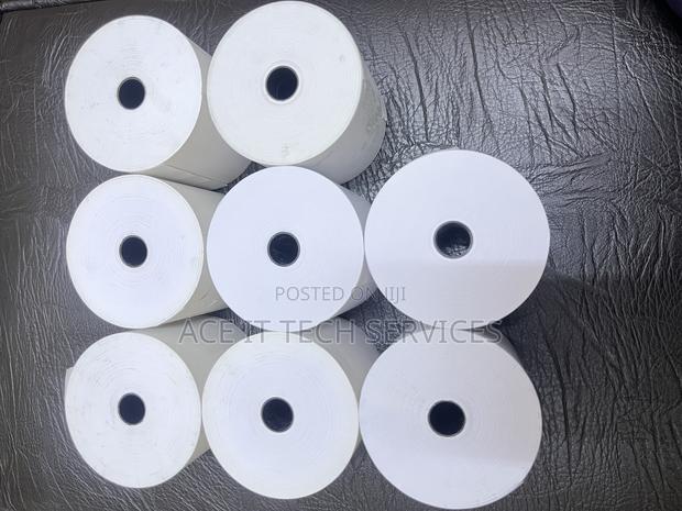 50 Pieces Clear Print 79mm X 80mm Thermal Roll – Long Shelf Life