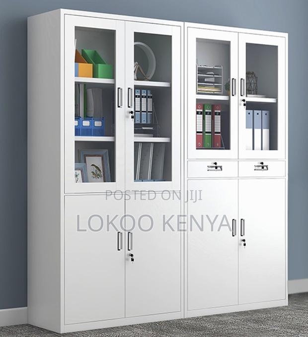 Office Cabinet : 2-Door Office Bookcase Cabinet (Glass Front) - thumbnail 2