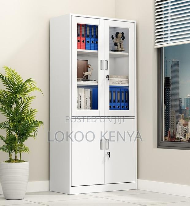 Office Cabinet : 2-Door Office Bookcase Cabinet (Glass Front) - thumbnail 4