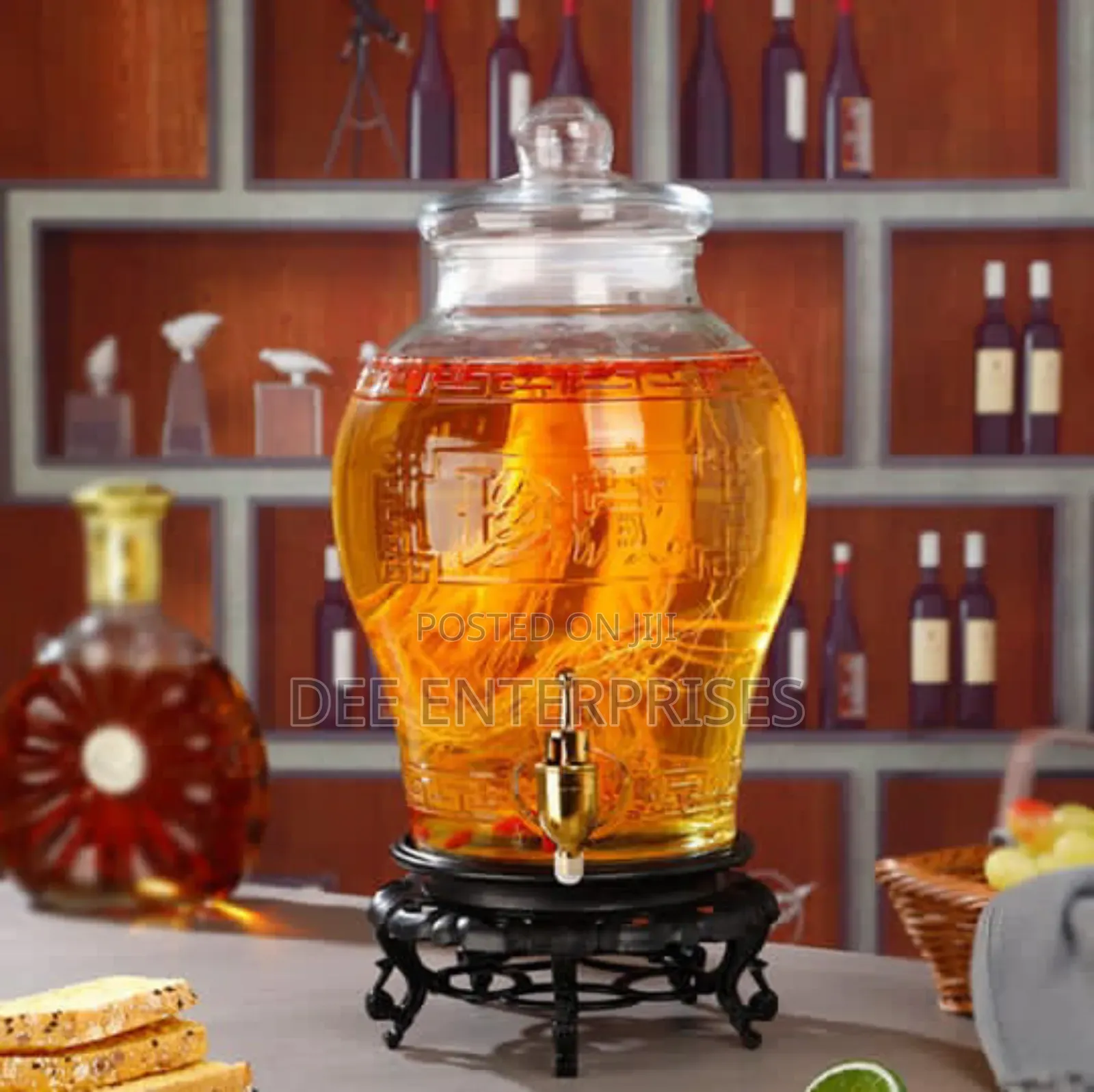 5l Glass Beverage Dispenser With Faucet