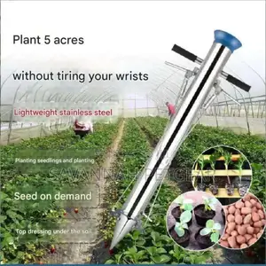 Long-Handle Bulb Transplanter or Vegetable Seedling Planter