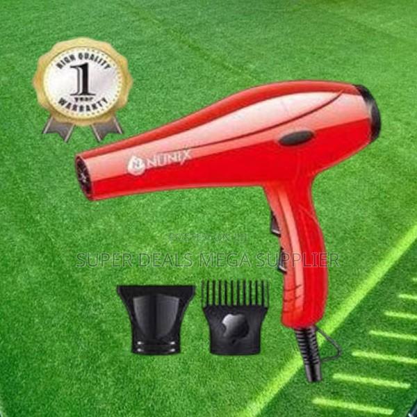 Nunix Hd01 Red Blow Dryer With High-Speed Motor for Quick Drying
