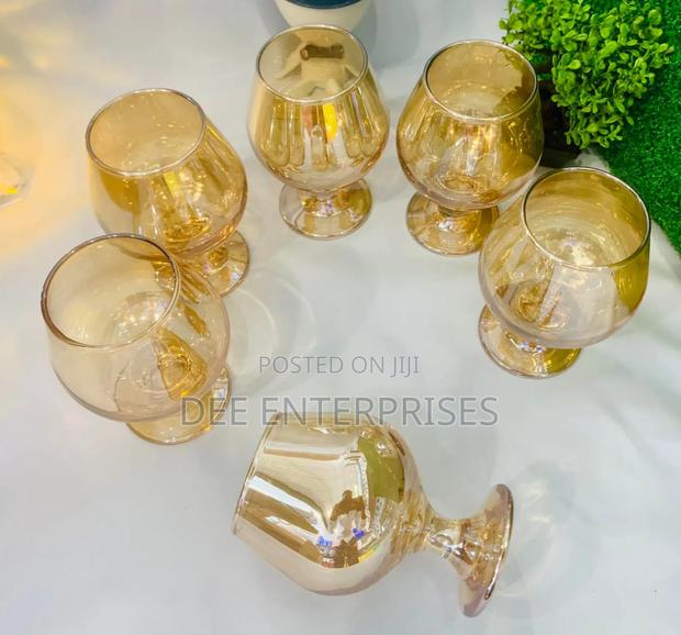 Gold Cognac Glasses - main view